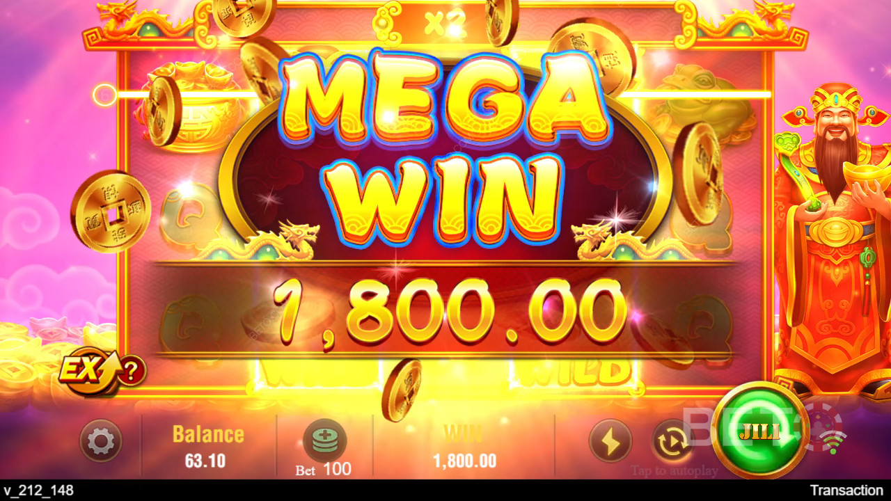 ¡Gana 6.750x Tu apuesta en la Tragaperras Jili Caishen!