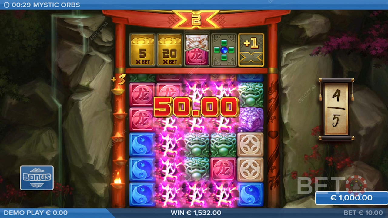 El motor Cluster Pays potenciará tus jugadas en este juego de casino