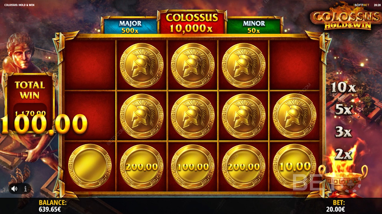 Consigue recompensas en metálico a través de monedas de oro en la función Hold and Win
