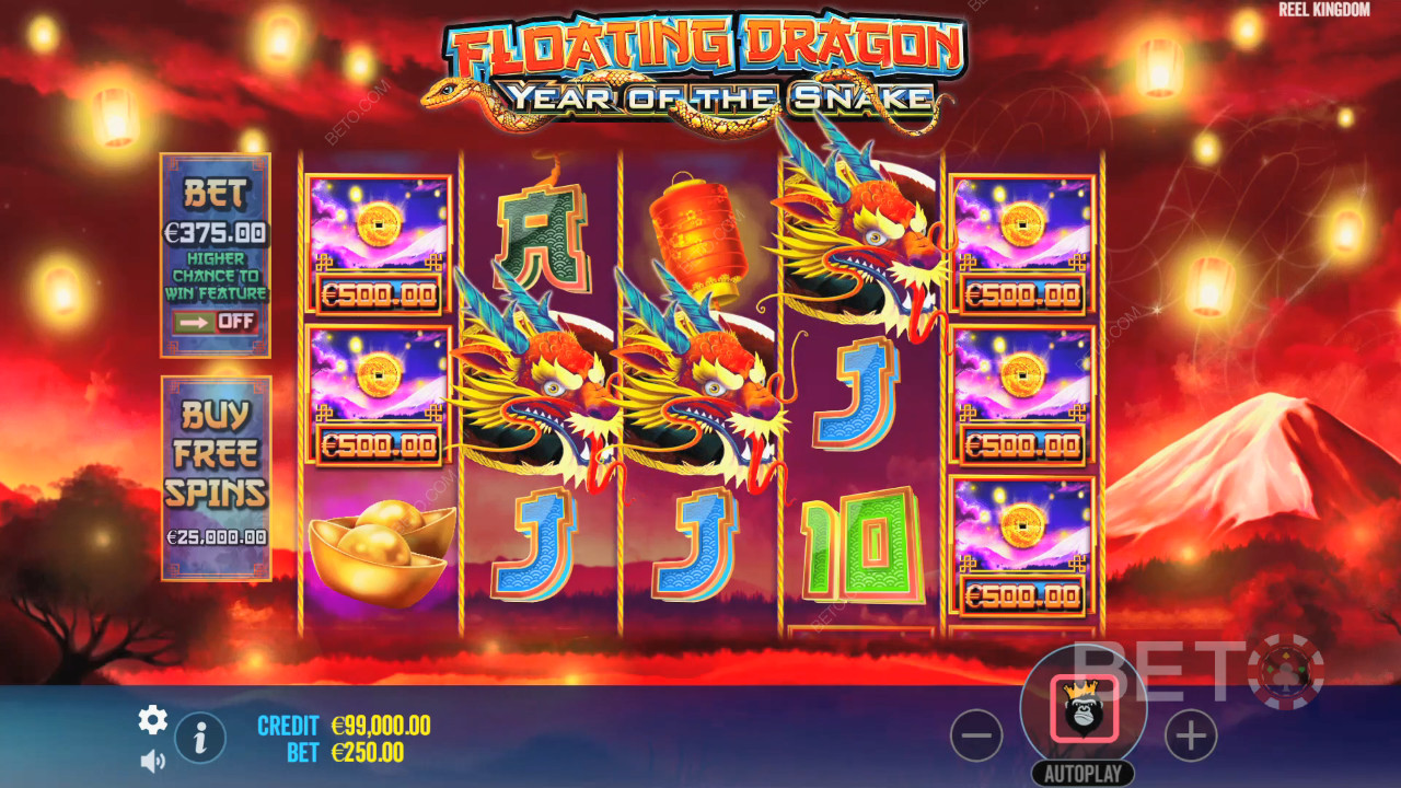 Floating Dragon Reseña de Year of the Snake de BETO Slots