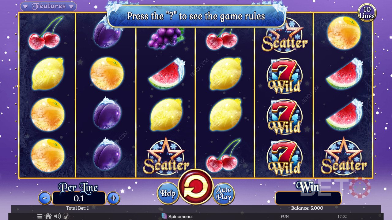 Fruits On Ice Collection 10 Líneas Reseña de BETO Slots