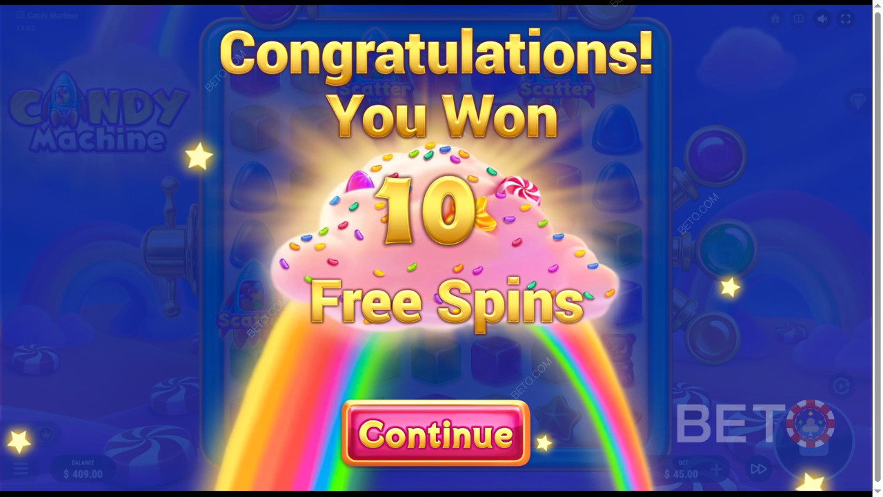 ¡Gana 15.000 veces tu apuesta en la tragaperras online Candy Machine!