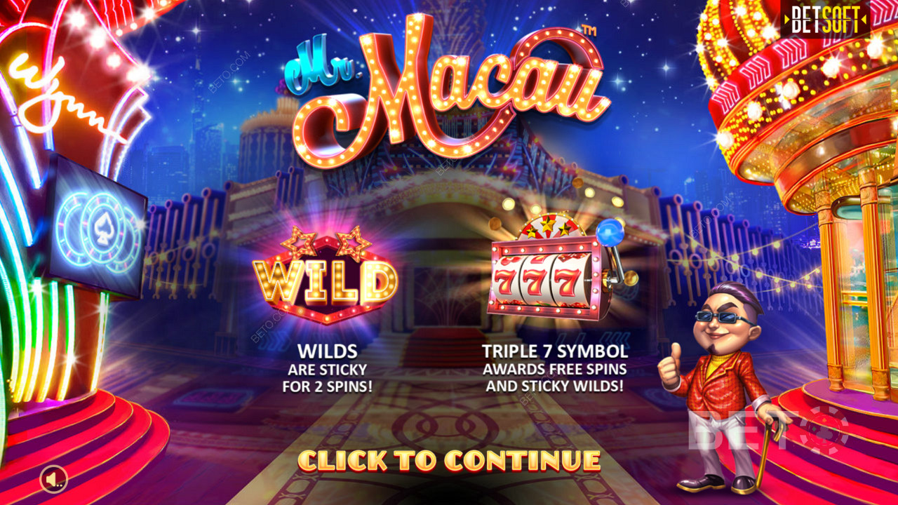 Disfruta de algunas de las características más potentes del juego online en la tragaperras Mr Macau