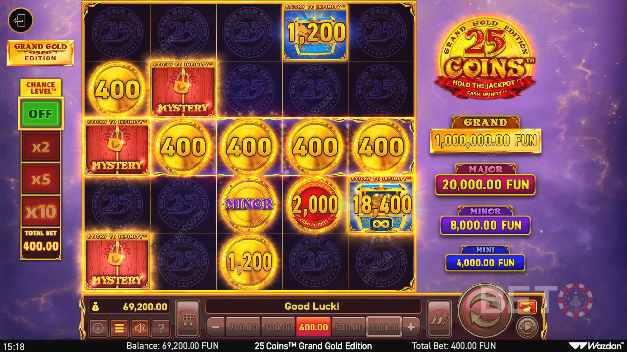 25 Coins Grand Gold Edition Reseña de BETO Slots