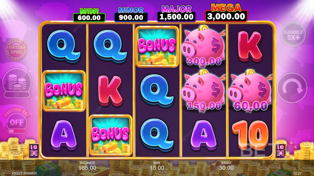 Funciones de bonificación explicadas en Piggy Winner por Inspired Gaming