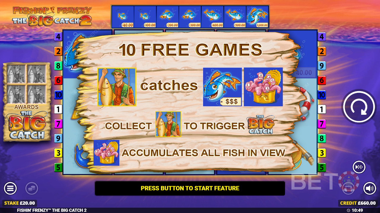 ¿Es divertido Fishin Frenzy The Big Catch 2?