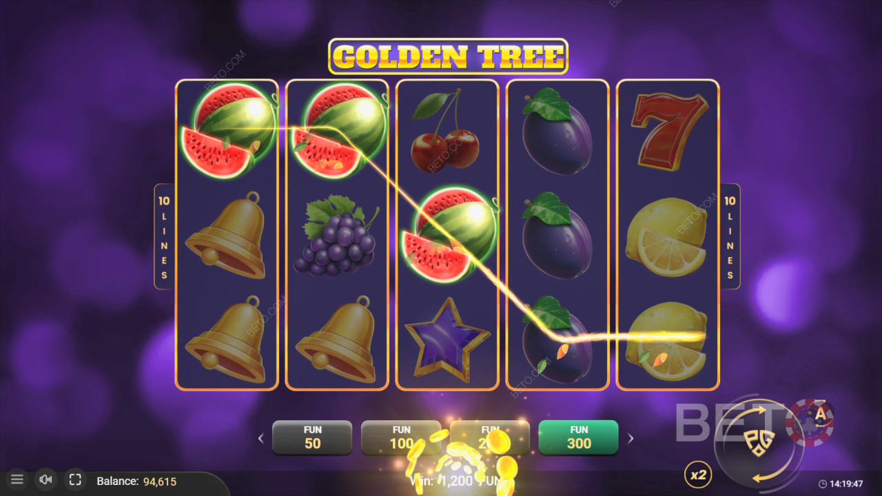 Explicación de las bonificaciones en Golden Tree de Pascal Gaming