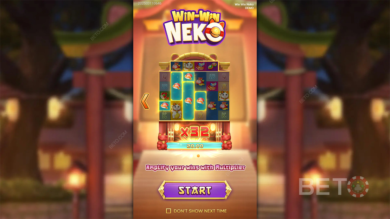 ¡Gana 5.000 veces tu apuesta en la tragaperras online Win Win Neko!