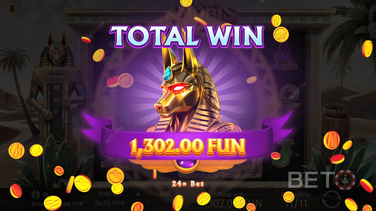 ¡Gana 1.939x tu apuesta en la tragaperras online Treasure of Anubis!
