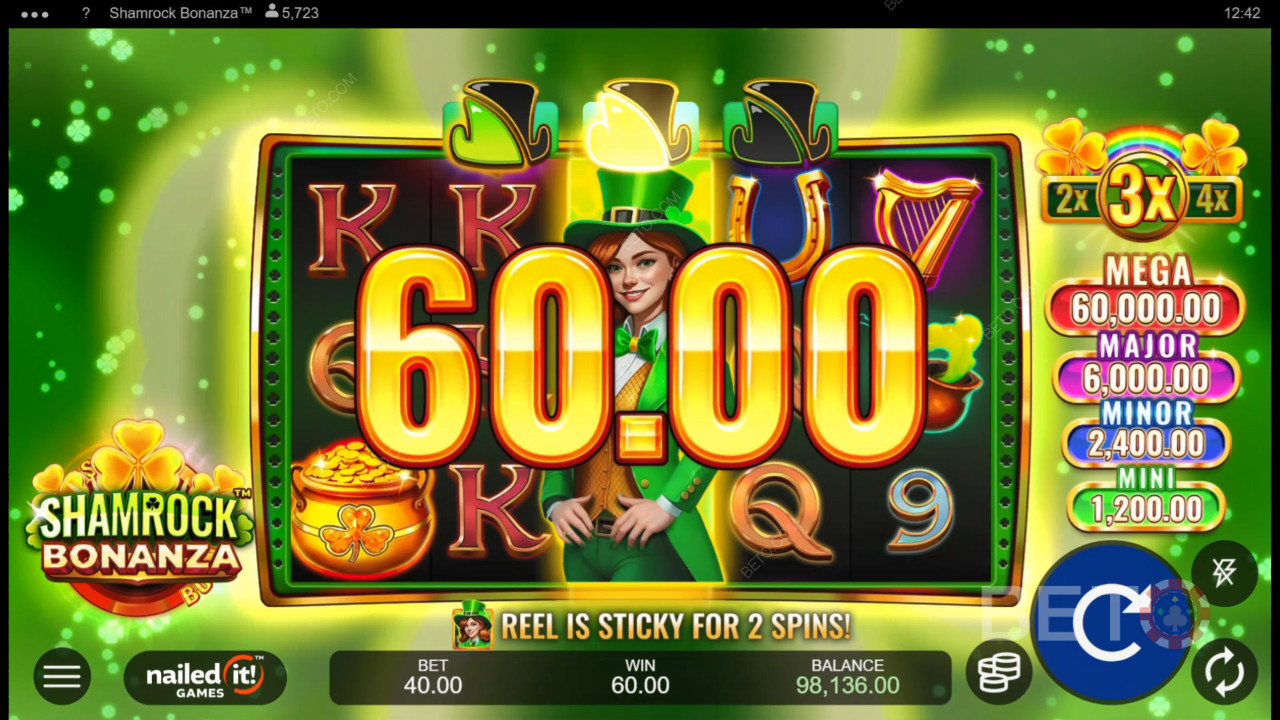 ¡Gana 5.340x tu apuesta en la tragaperras Shamrock Bonanza!