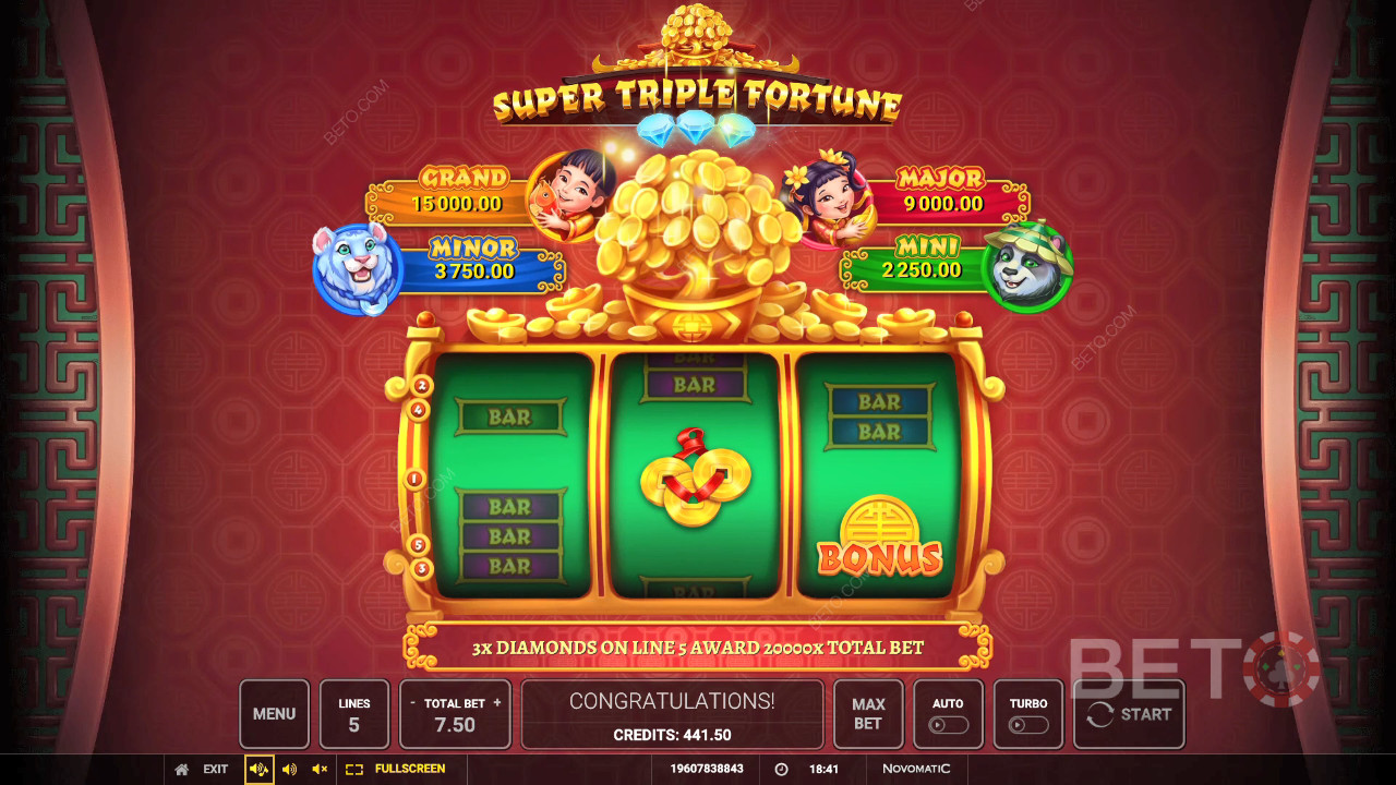Super Triple Fortune Juego Gratis