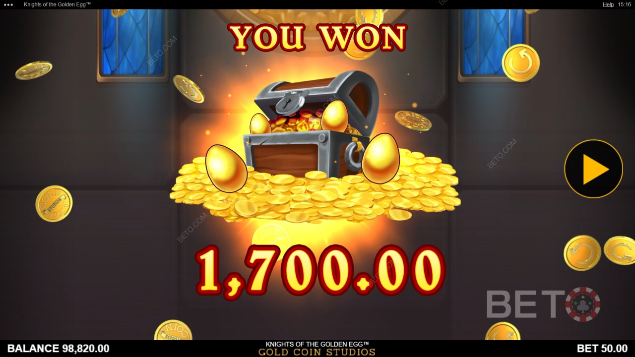 Revisión de Knights of the Golden Egg por BETO Slots