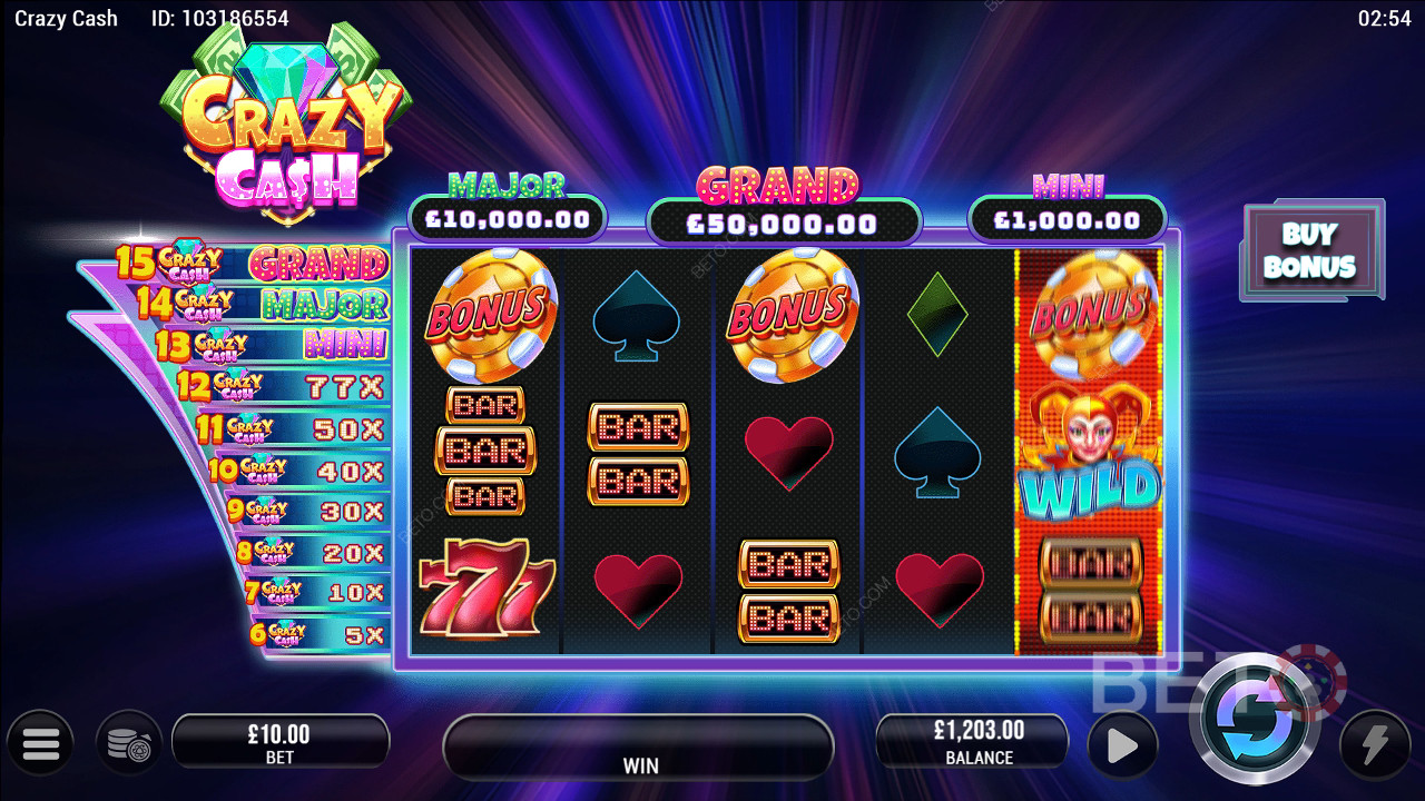 Reseña de Crazy Cash de BETO Slots