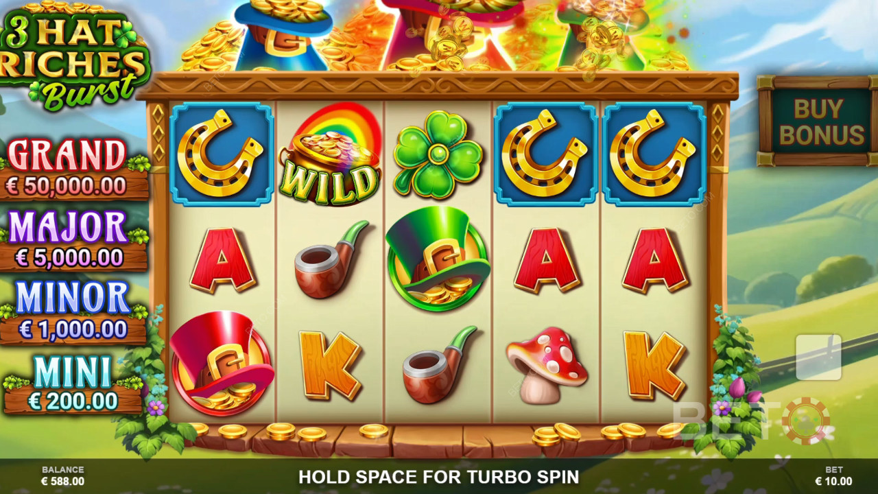 3 Hat Riches Burst Juego Gratis