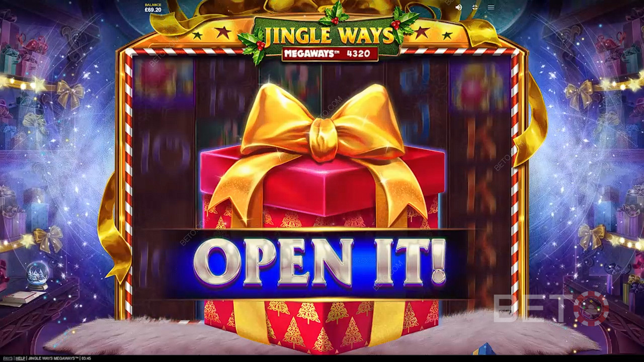 Abre el regalo para descubrir las potentes funciones de la tragaperras Jingle Ways Megaways