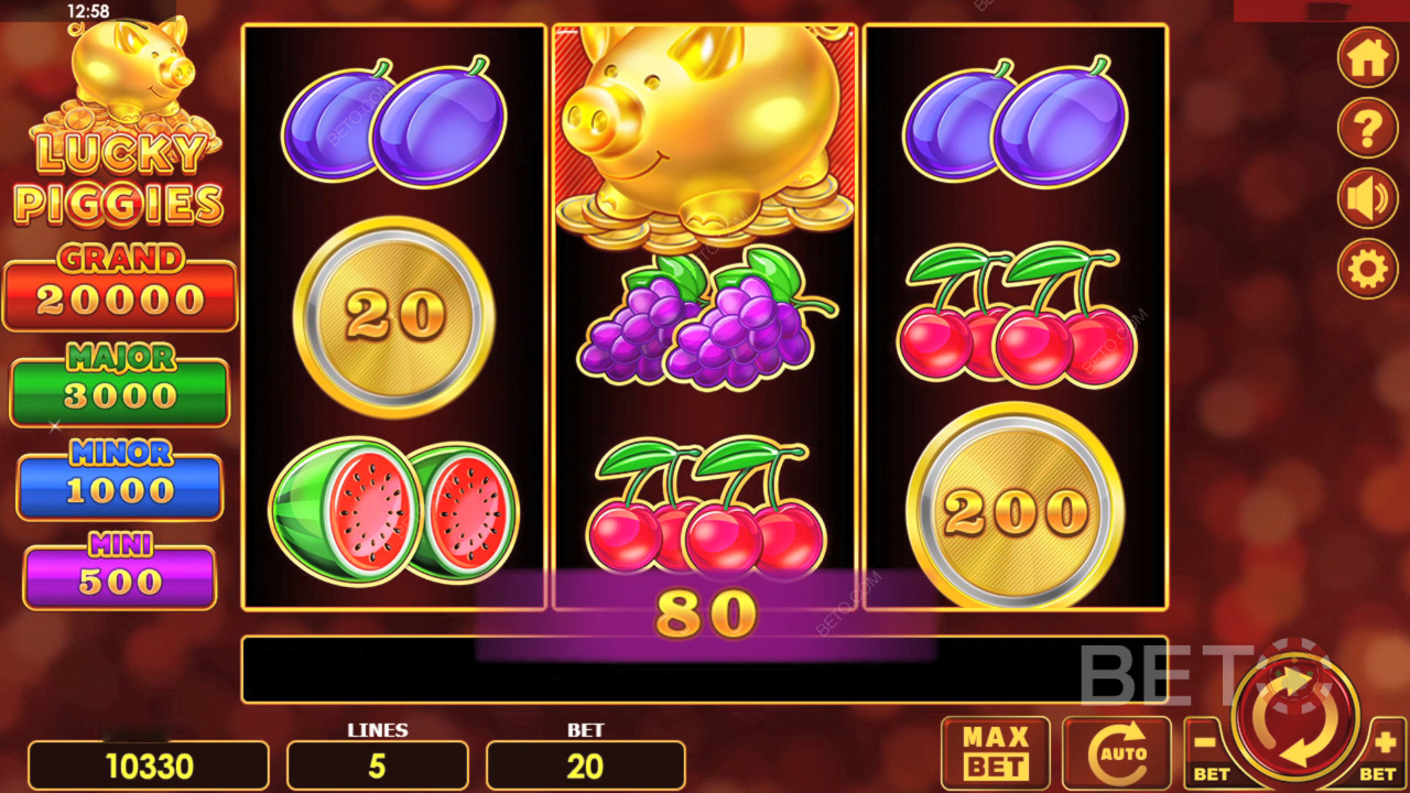 Reseña de Lucky Piggies de BETO Slots