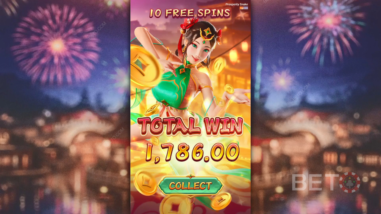 Gana 5.000 veces tu apuesta en la tragaperras Prosperity Snake.