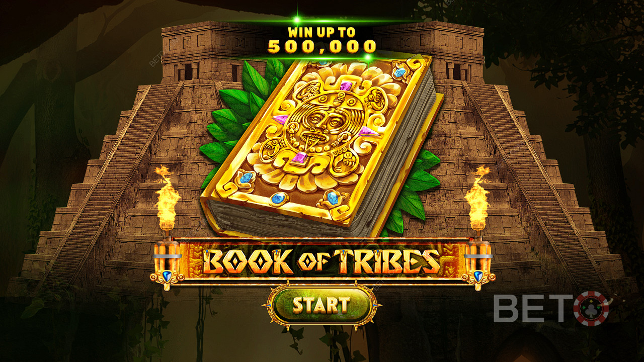 Gana hasta 5.000x de tu apuesta en la tragaperras online Book of Tribes