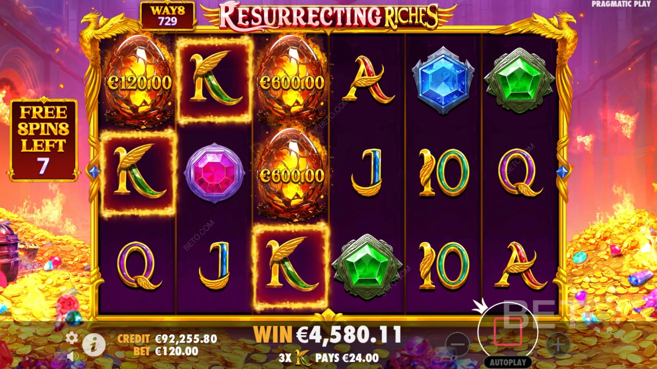 Características de bonificación explicadas en Resurrecting Riches por Pragmatic Play