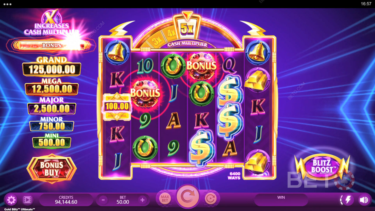 Funciones de bonificación explicadas en Gold Blitz Ultimate por Fortune Factory Studios