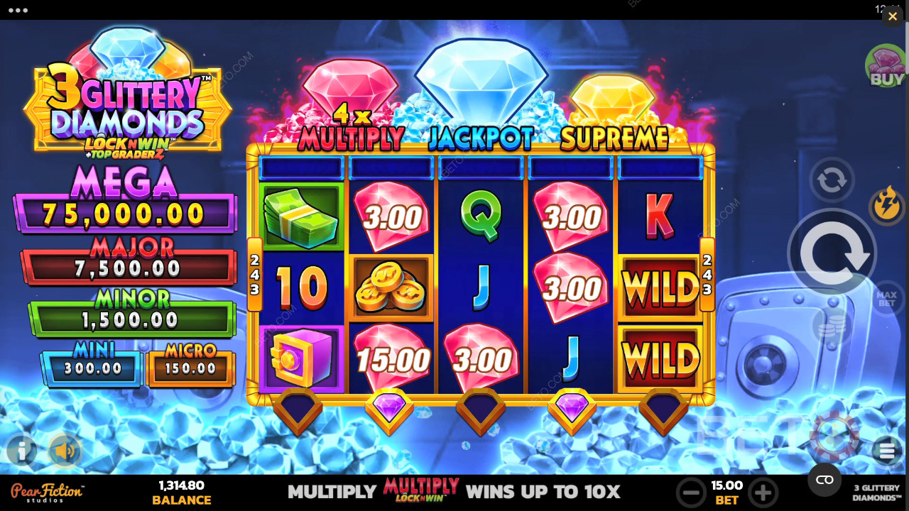 3 Glittery Diamonds Juego Gratis