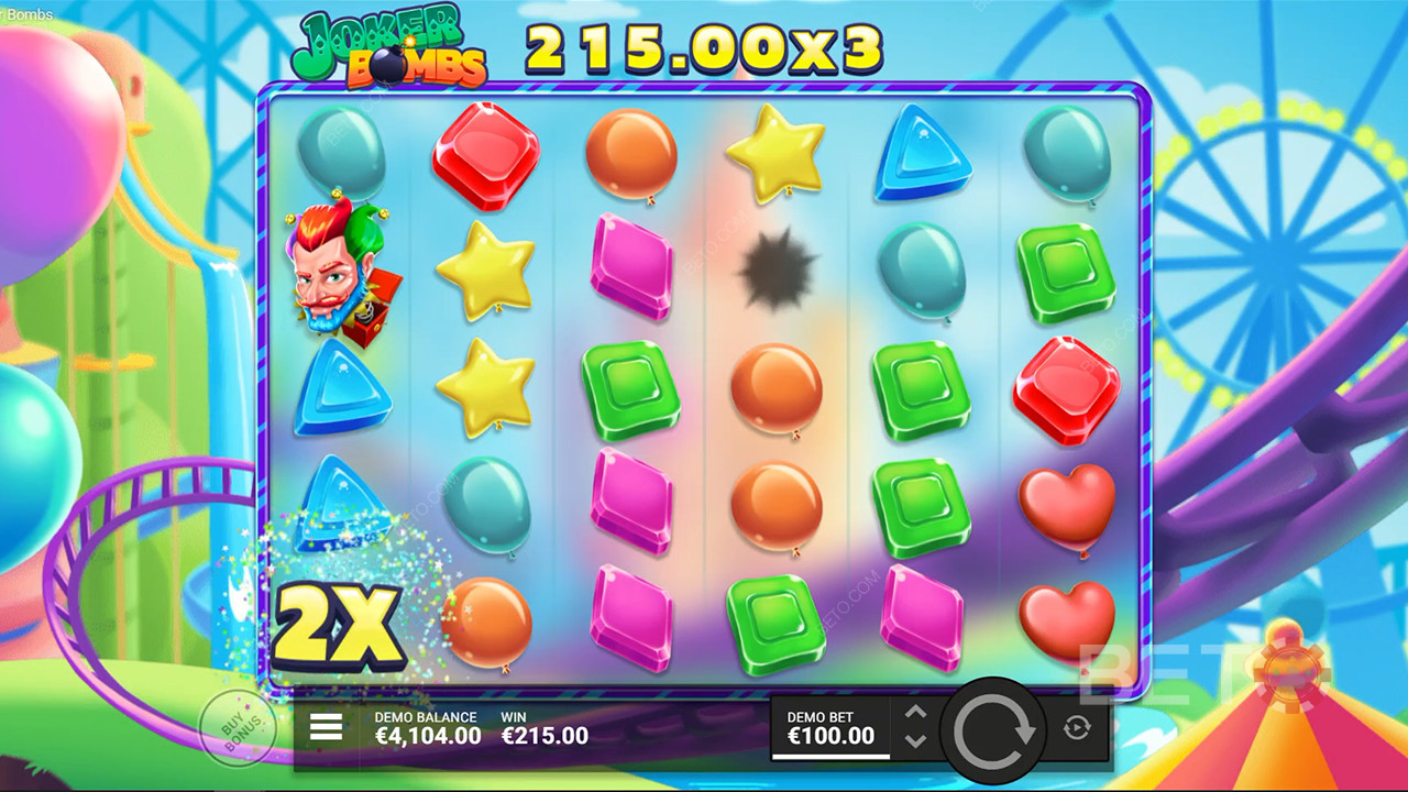 Las bombas multiplicadoras aumentarán las ganancias en la tragaperras Joker Bombs