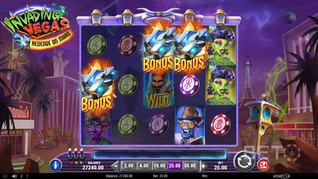 Reseña de Invading Vegas Revenge on Mars de BETO Slots