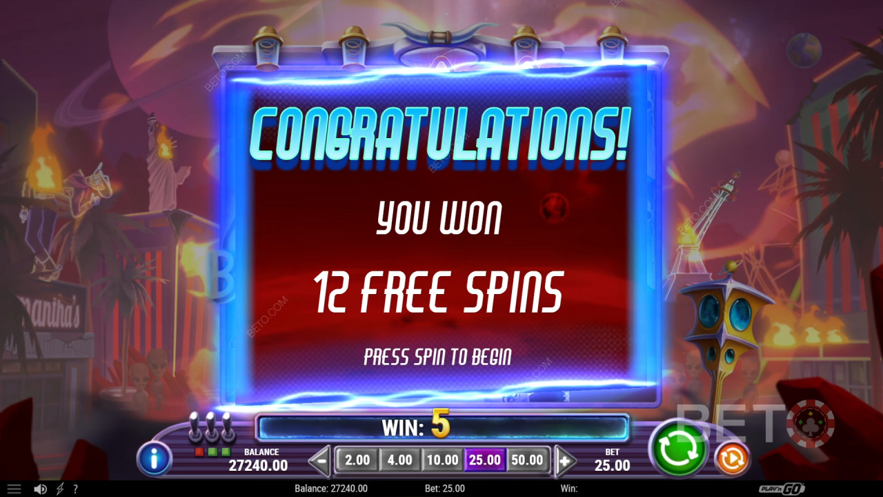 ¡Gana 2.500x Tu apuesta en la Video Tragaperras Invading Vegas Revenge on Mars!