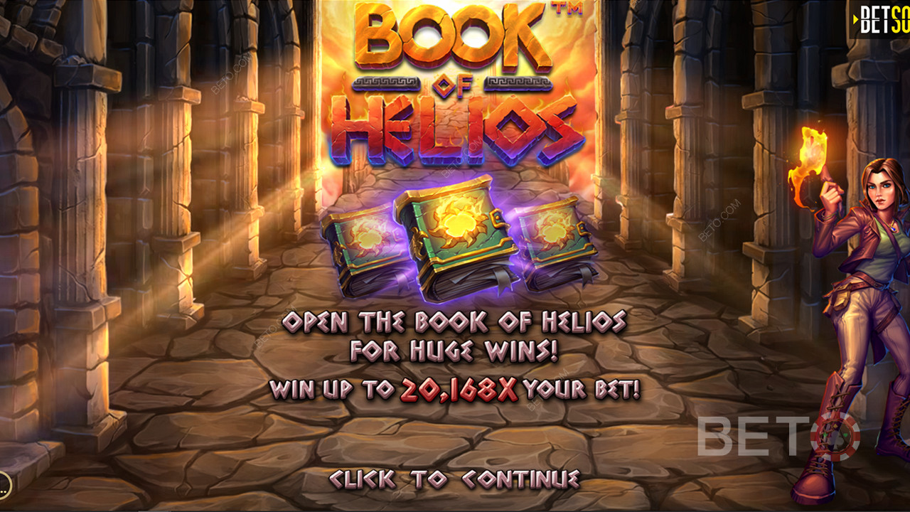 Gana más de 20.000x de tu apuesta en la tragaperras Book of Helios