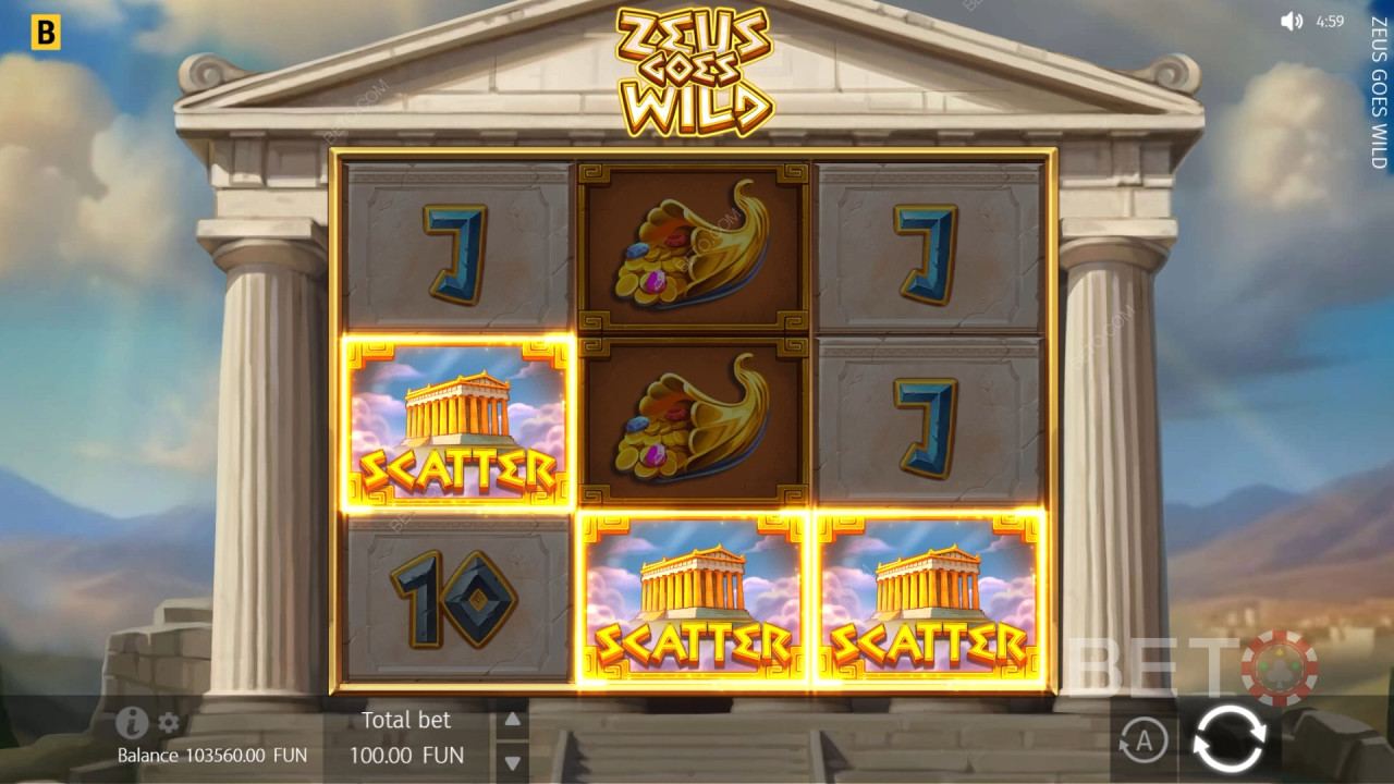 Zeus Goes Wild Reseña de BETO Slots