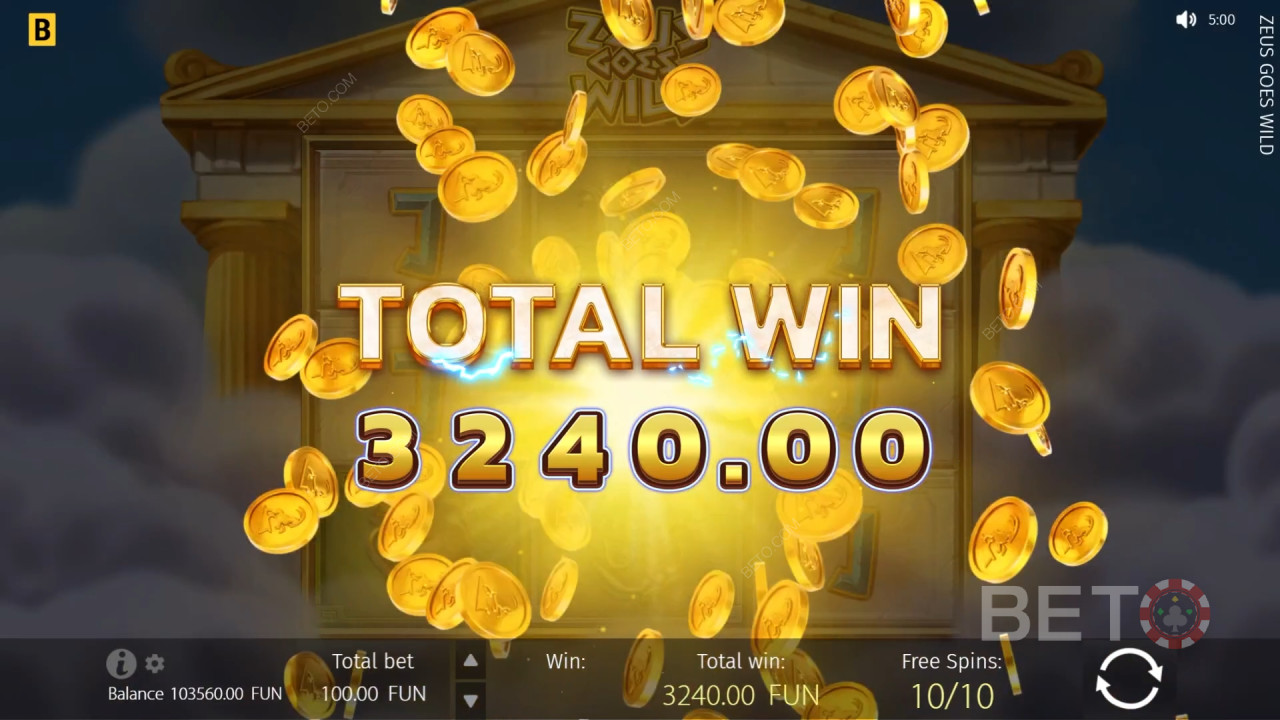 ¡Gana 800x tu apuesta en la tragaperras Zeus Goes Wild!