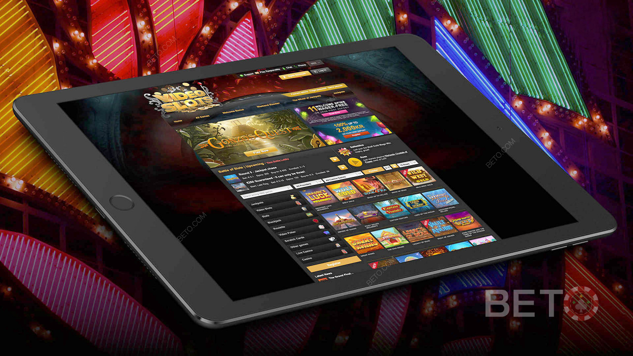 Casino móvil VideoSlot - tabletas, smartphones
