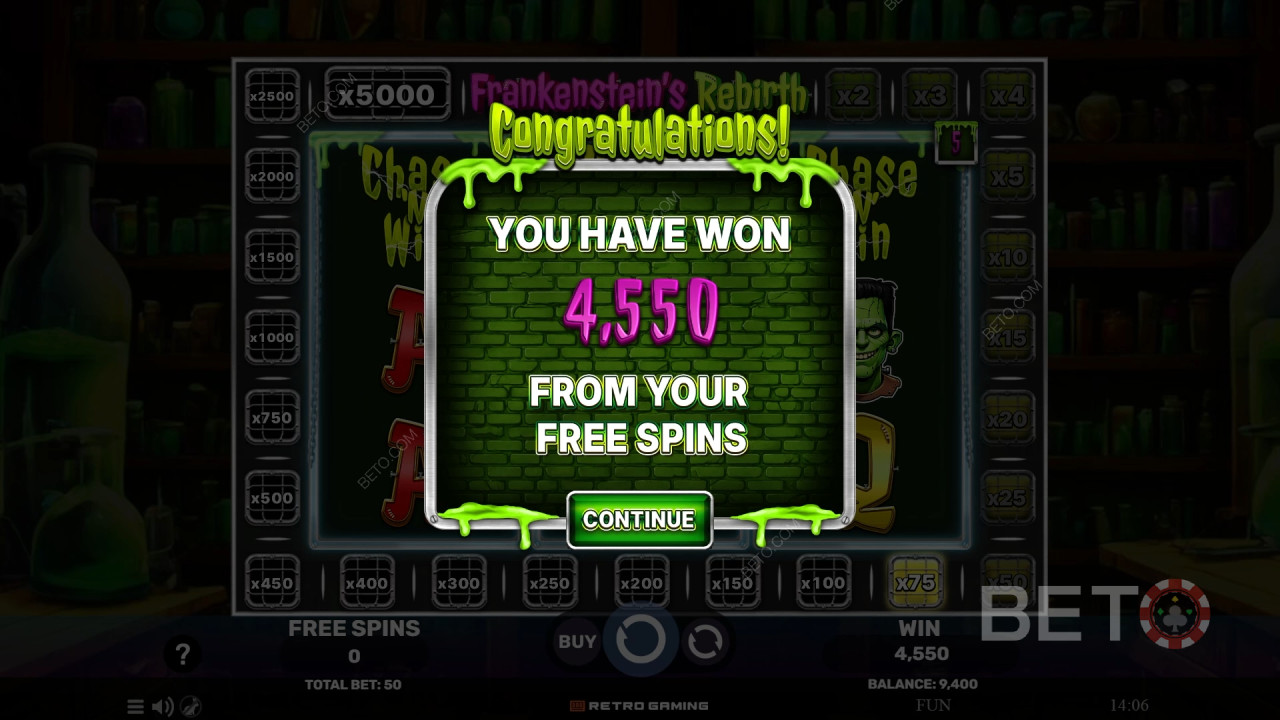 Gana 5.000 veces tu apuesta en la tragaperras Frankenstein