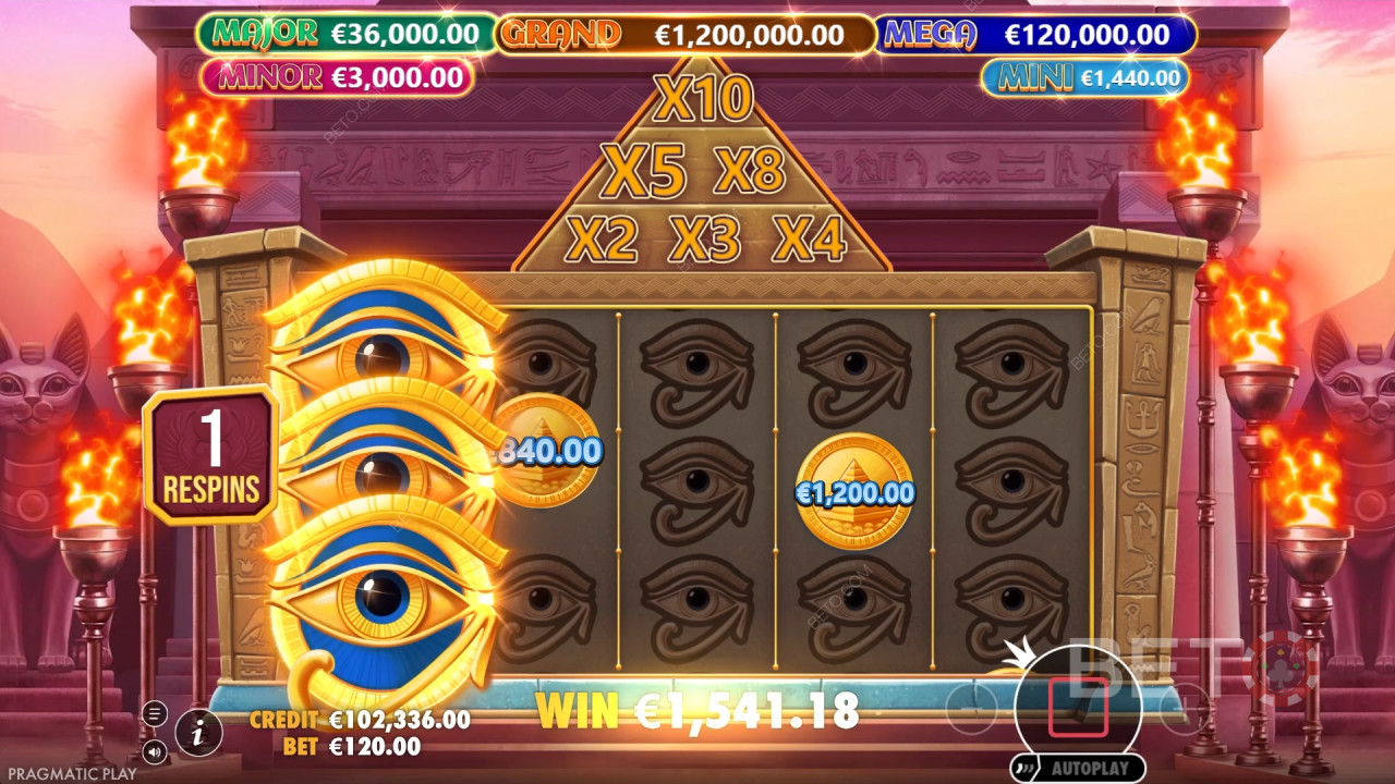 ¡Gana 10.000 veces tu apuesta en la Video Tragaperras Mummy