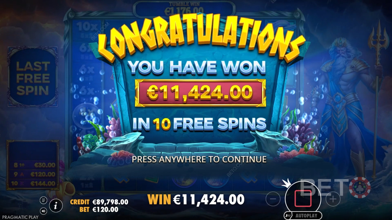 ¡Gana 5.000 veces tu apuesta en la tragaperras Waves of Poseidon!