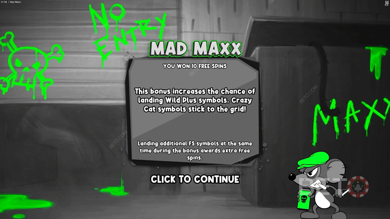 Funciones de bonificación explicadas en Rad Maxx por Hacksaw Gaming