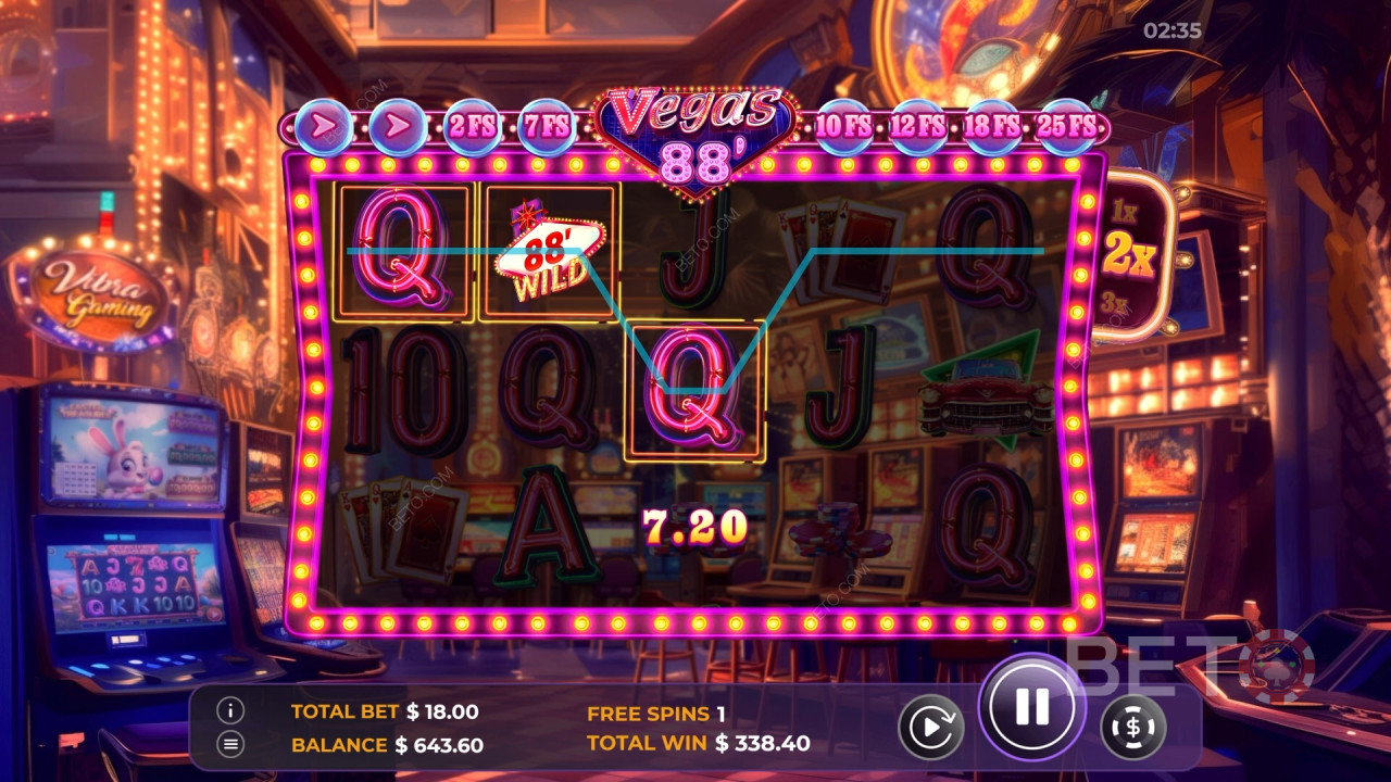 ¡Gana 2.600x tu apuesta en la Video Tragaperras Vegas 88!