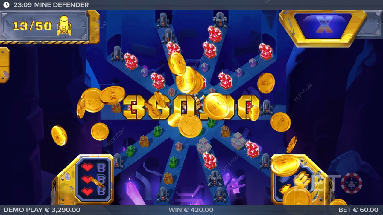 Reseña de Mine Defender de BETO Slots