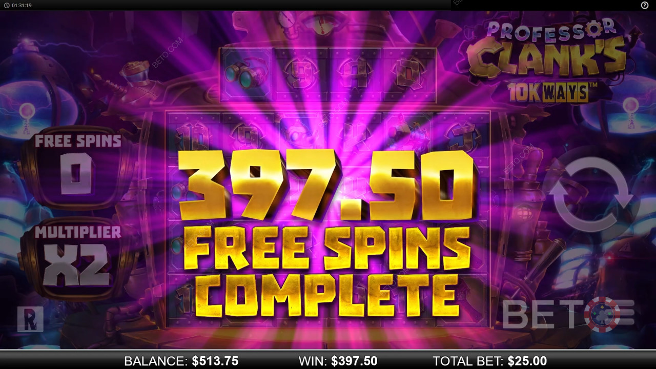 Gana 9.142 veces tu apuesta en la tragaperras Professor Clank