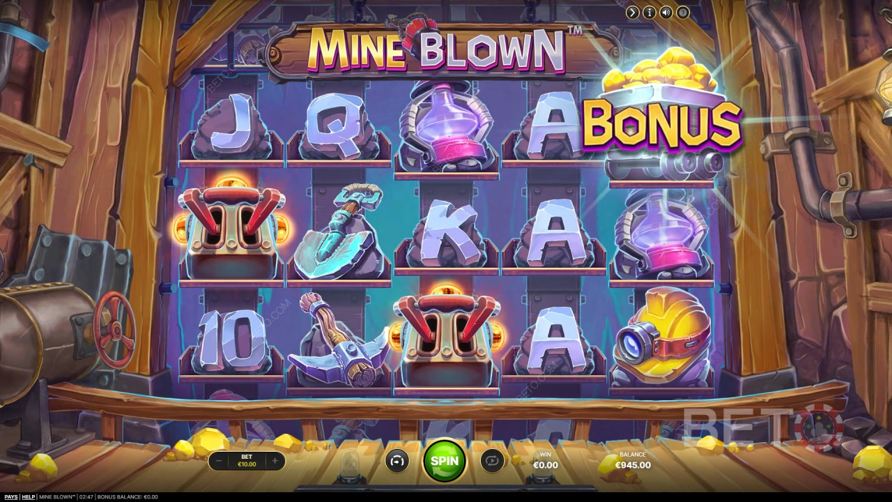 Mine Blown Reseña de BETO Slots