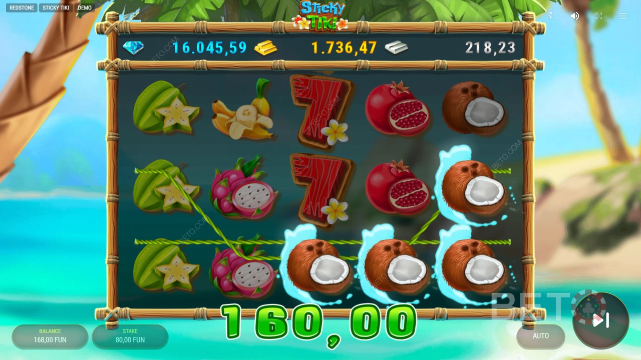 Explicación de las bonificaciones en Sticky Tiki de Redstone