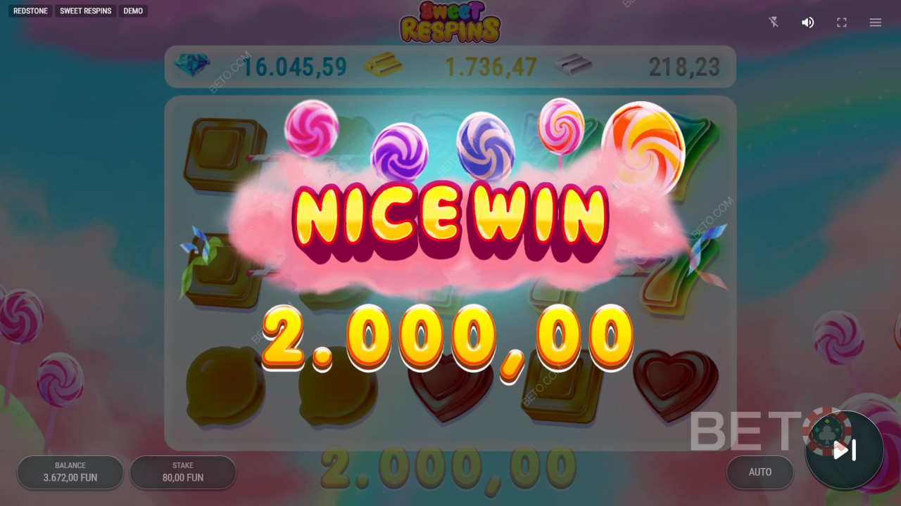 Reseña de Sweet Respins de BETO Slots