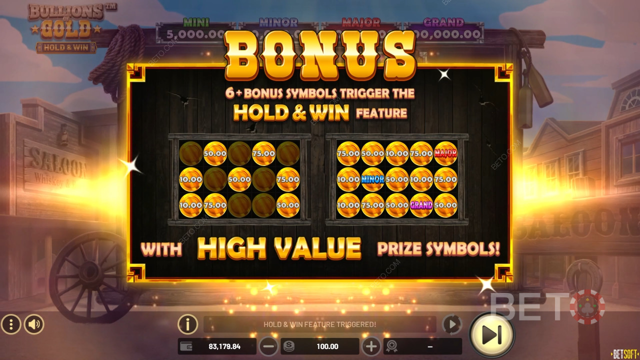 Explicación de las bonificaciones en Bullions of Gold por Betsoft