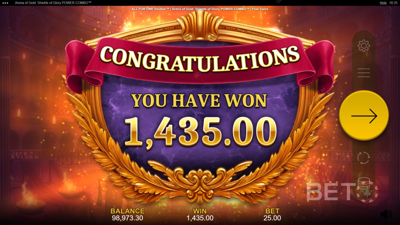 Gana 10.000x Tu apuesta en la Arena de Oro: ¡Shields of Glory Power Combo Video Slot!