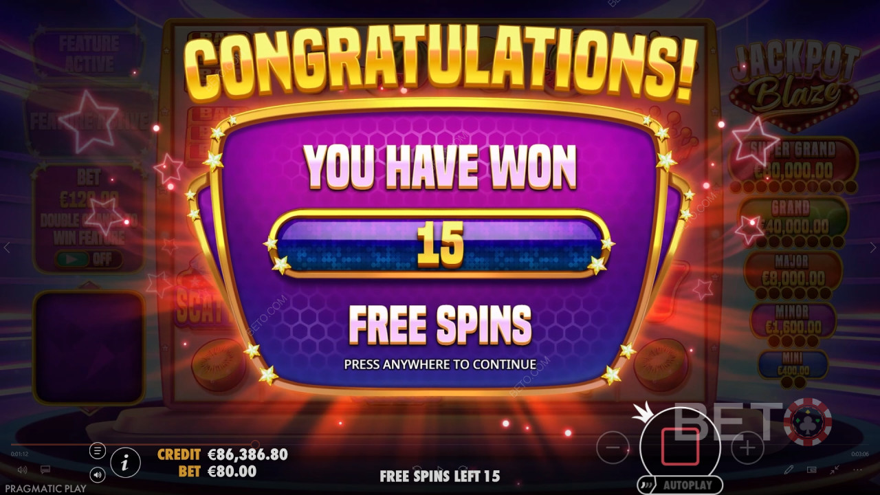 ¡Gana 5.000 veces tu apuesta en la tragaperras Jackpot Blaze!