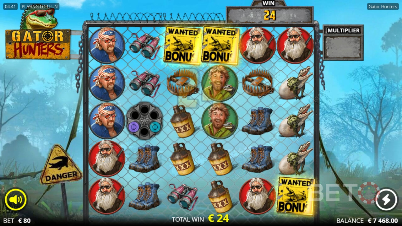 Explicación de las funciones extra en «Gator Hunters» por Nolimit City