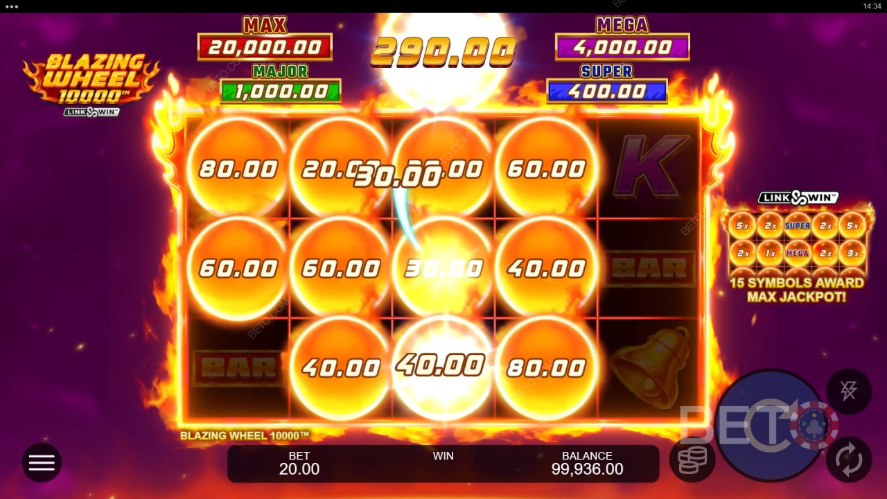 Blazing Wheel 10000 Reseña de BETO Slots
