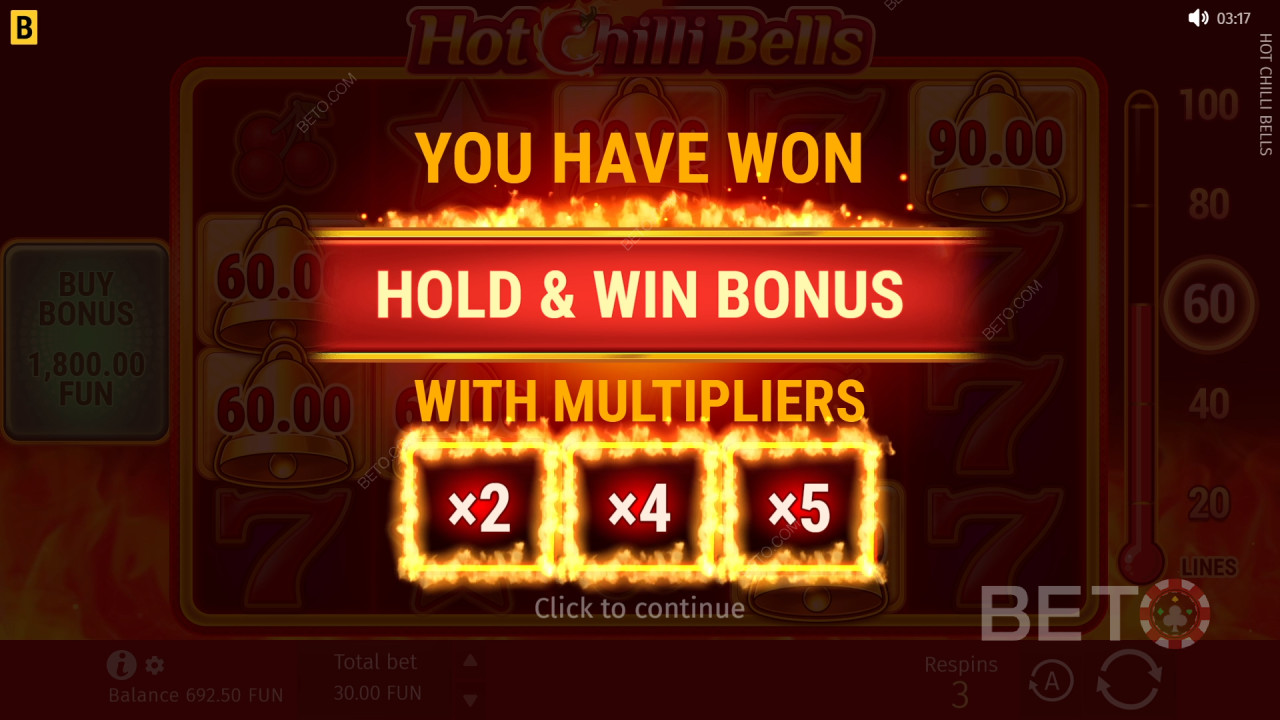 Explicación de las bonificaciones en Hot Chilli Bells de BGaming
