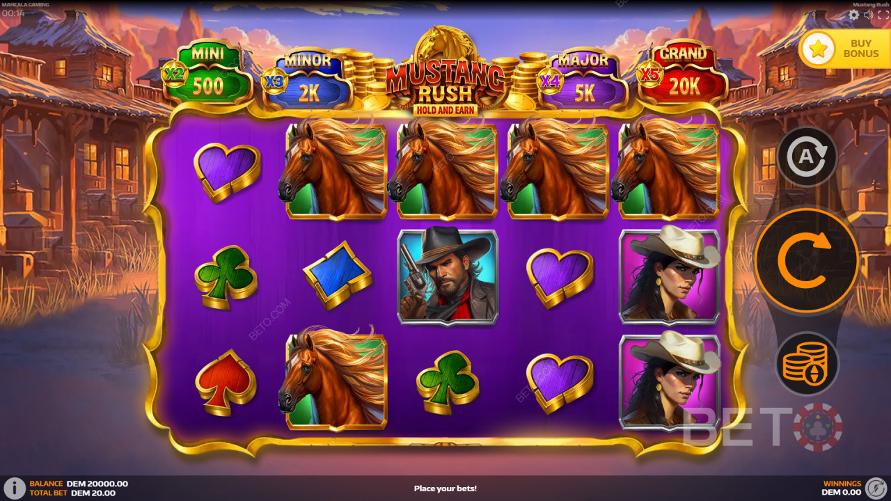 Cómo jugar a Mustang Rush de Mancala Gaming