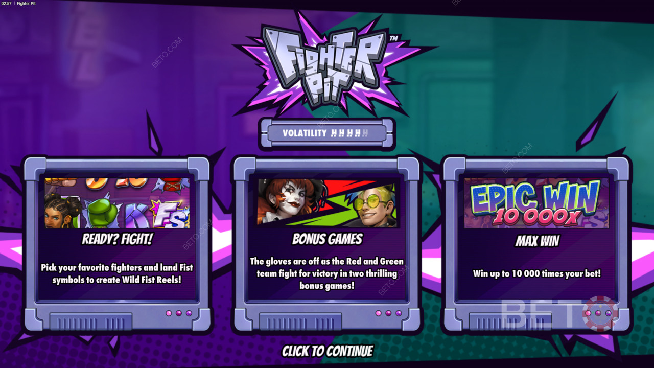 Explicación de las bonificaciones en Fighter Pit por Hacksaw Gaming